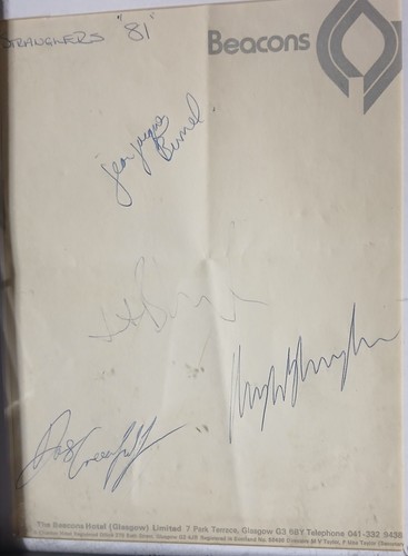 The stranglers autographs - the, 1981
